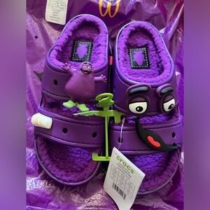 GRIMACE CROC SANDALS BRAND NEW (size 8 women’s)